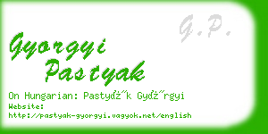 gyorgyi pastyak business card